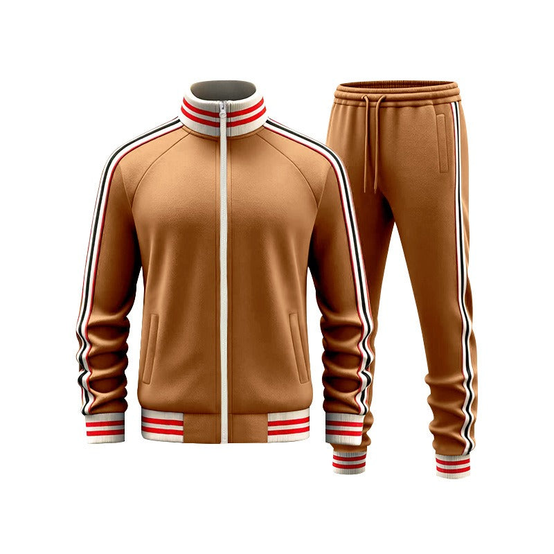 BOGO | Men’s Premium Fleece-Lined Stripe Jacket & Jogger Set