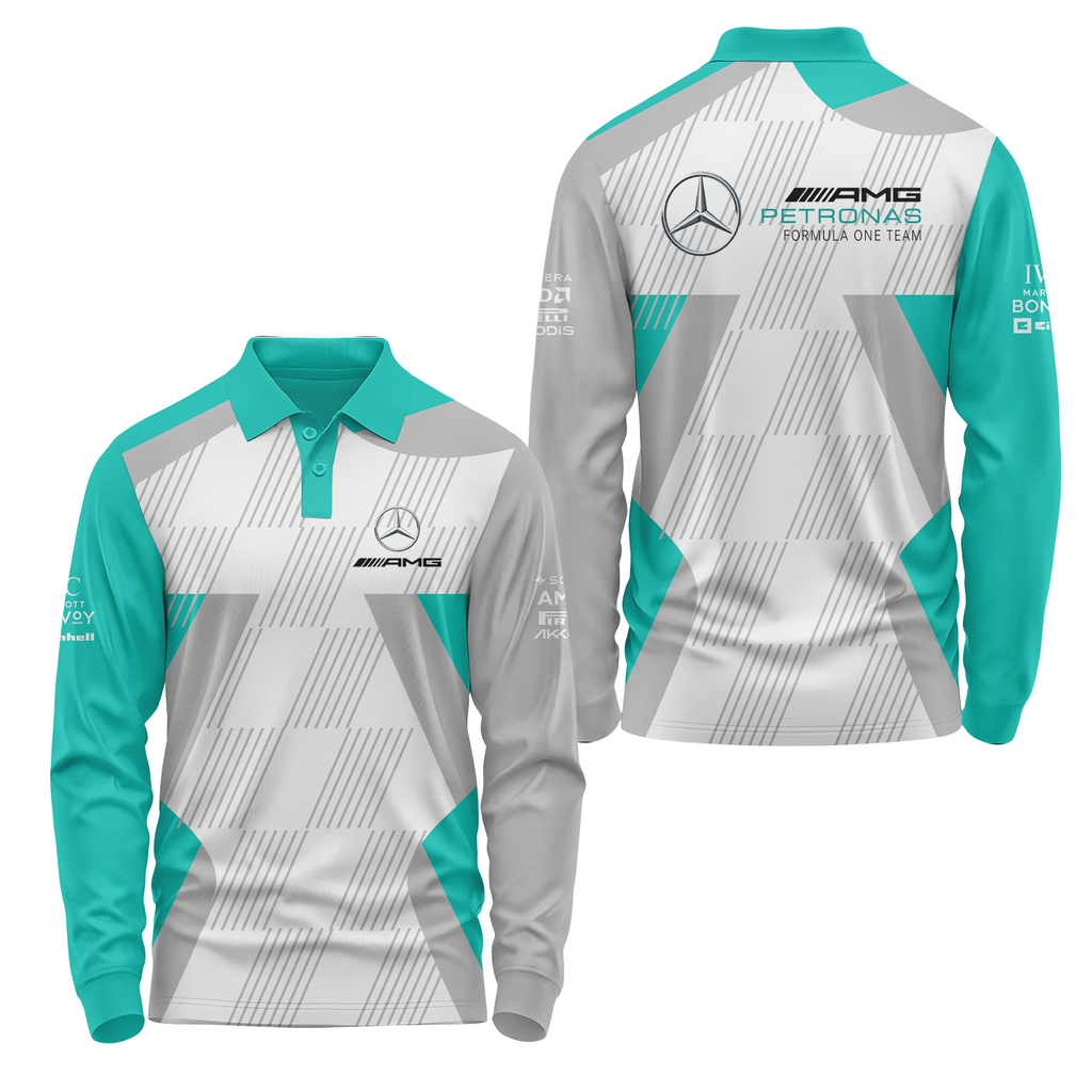 Custom Mercedes Long Sleeve Polo USPL017