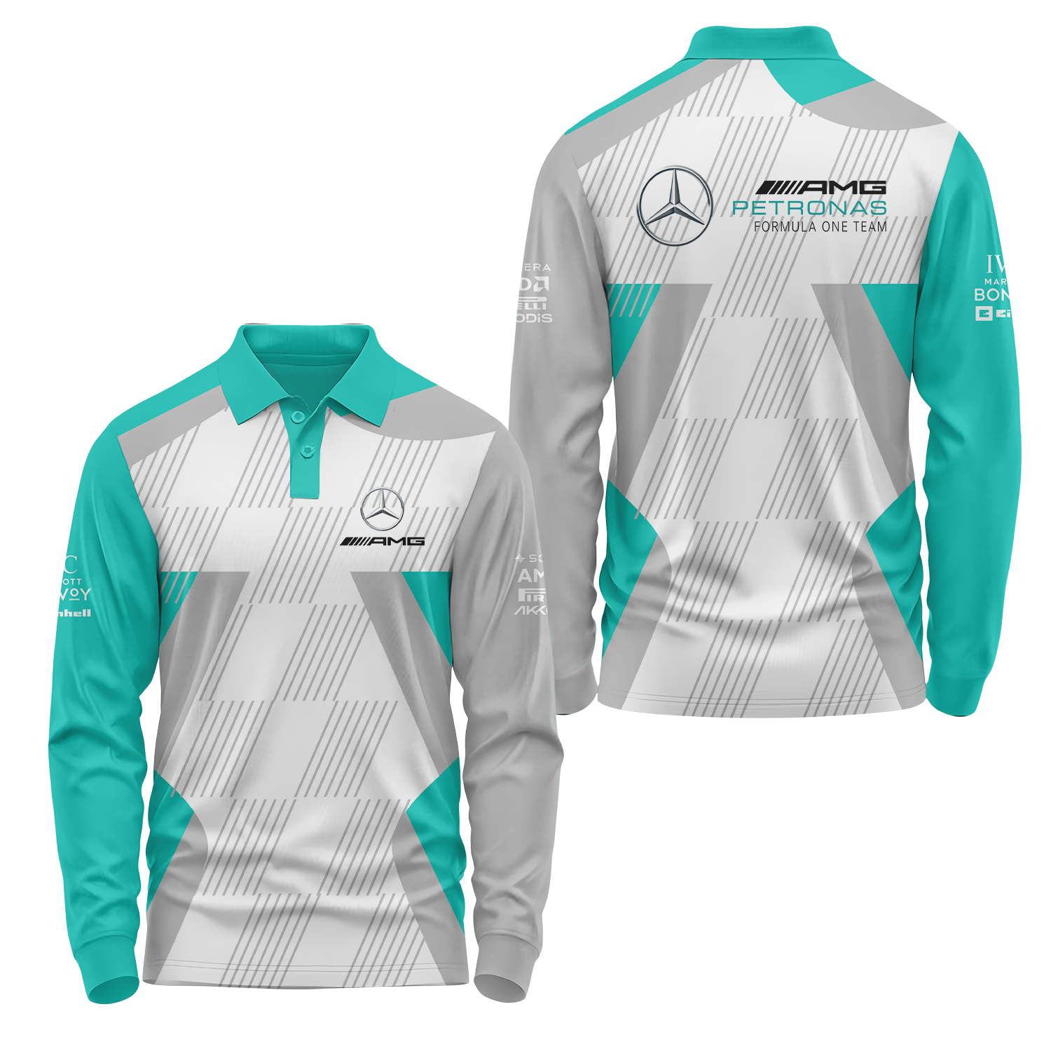 Custom Mercedes Long Sleeve Polo USPL017