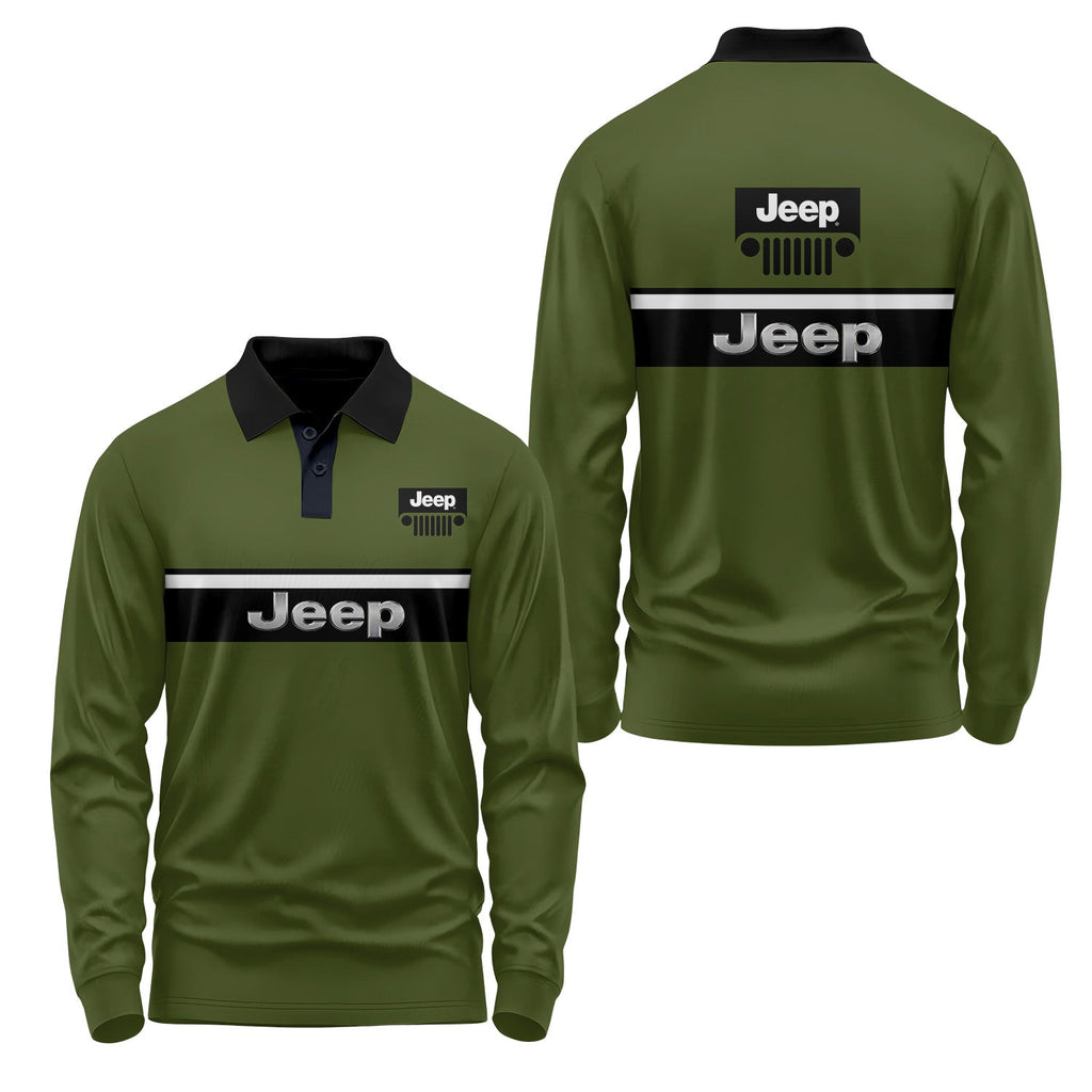 Jeep Long Sleeve Polo USPL448