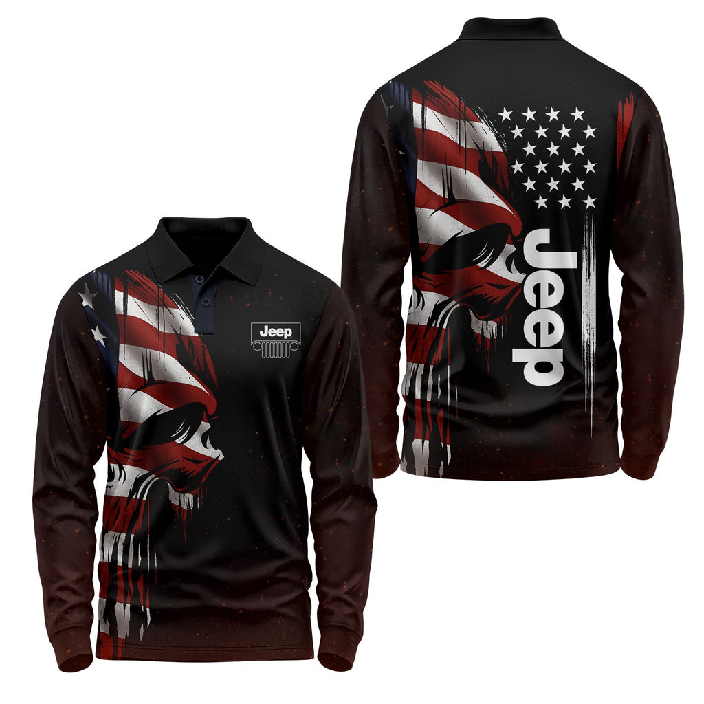 Jeep Long Sleeve Polo USPL426