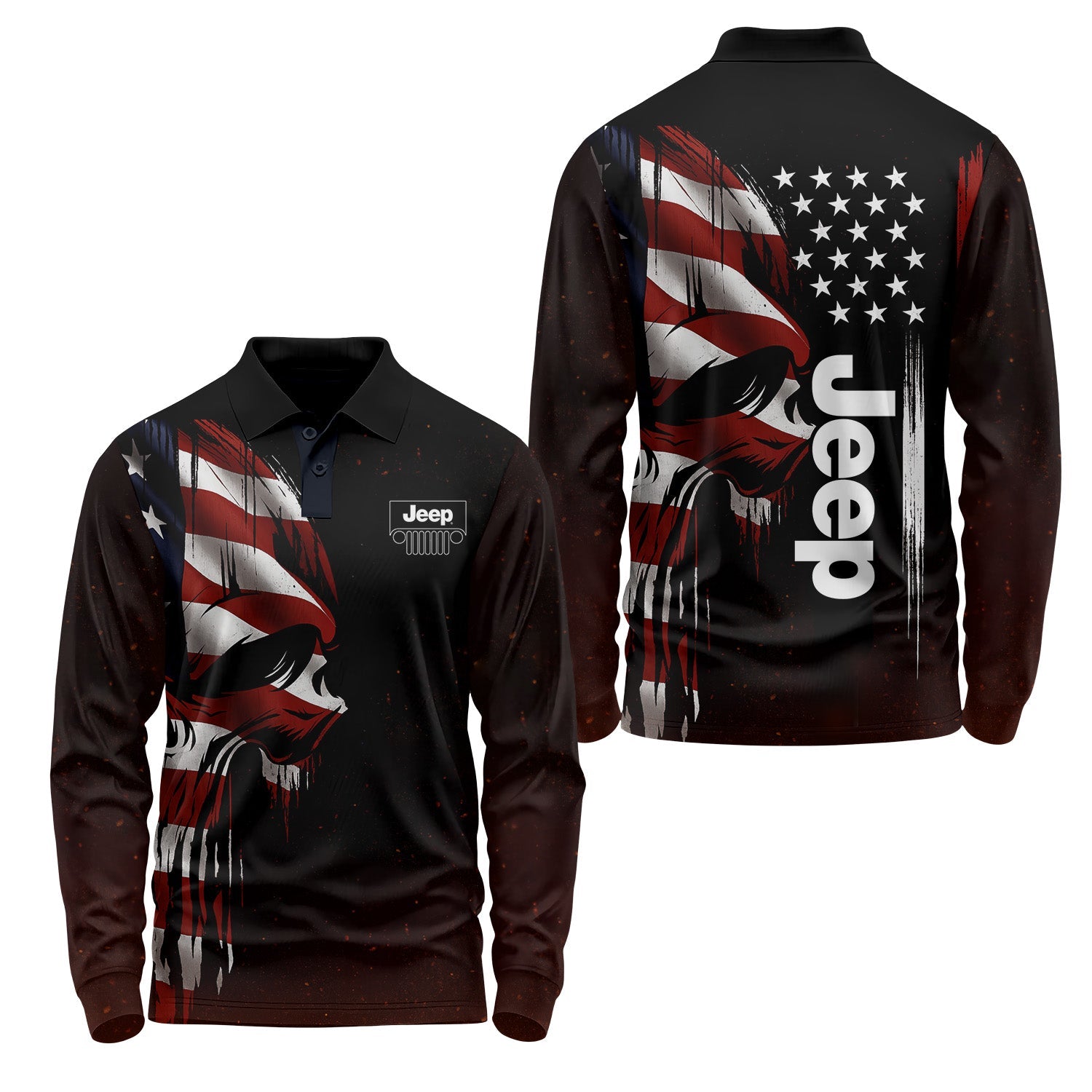 Jeep Long Sleeve Polo USPL426