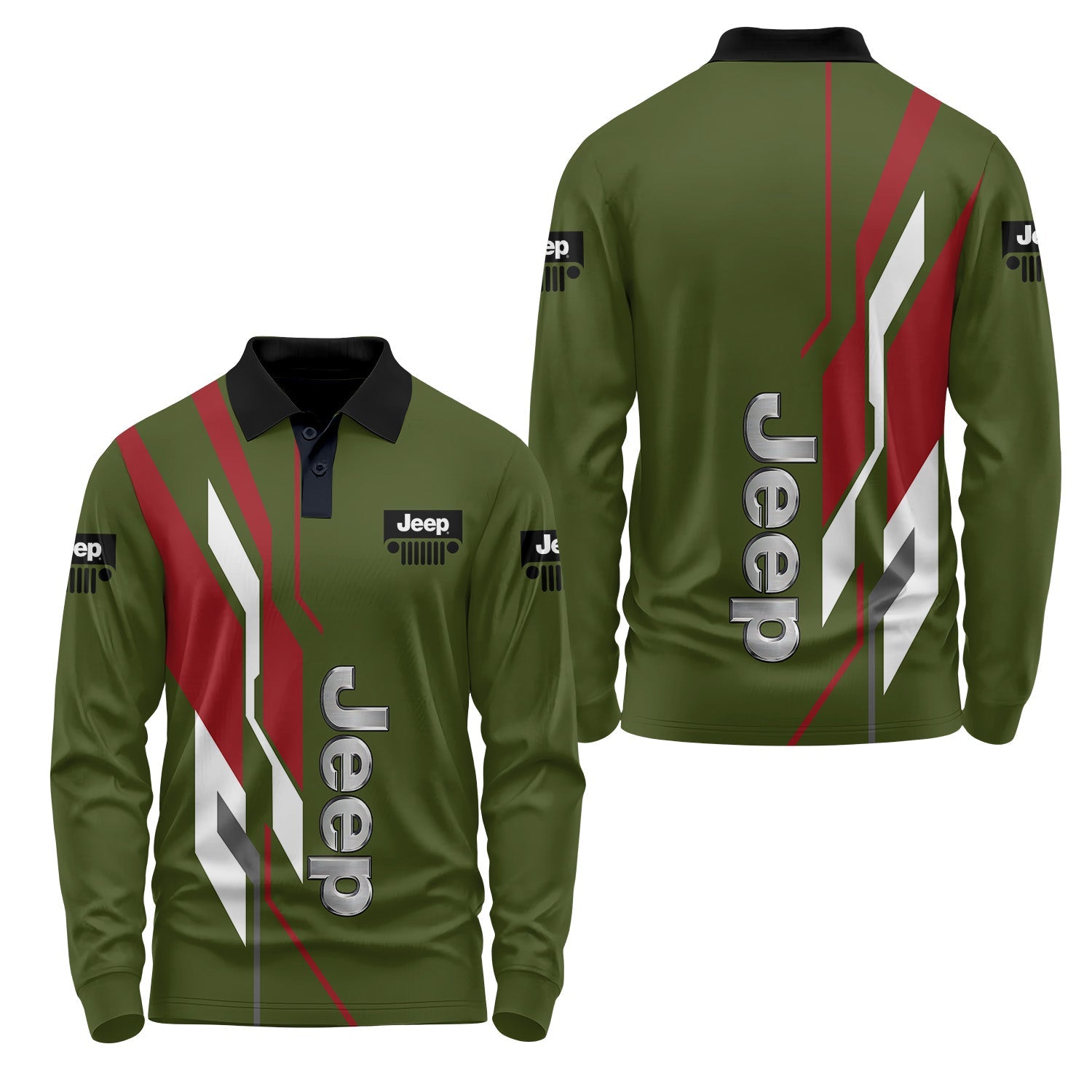 Jeep Long Sleeve Polo USPL430