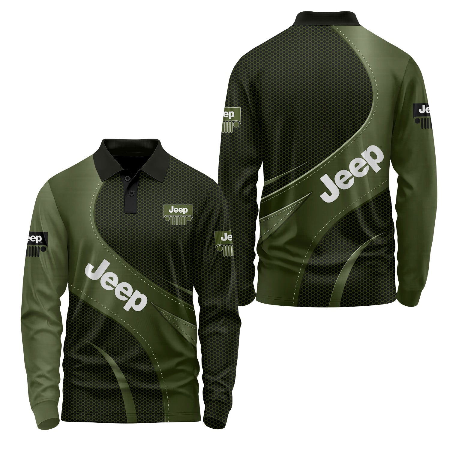 Jeep Long Sleeve Polo USPL453
